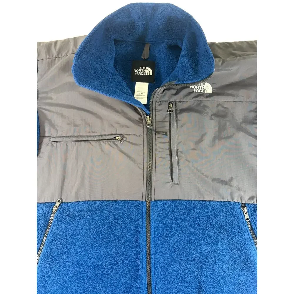 The North Face Denali Fleece Jacket Mens XL Blue Grey Polartec Full Zip Vented